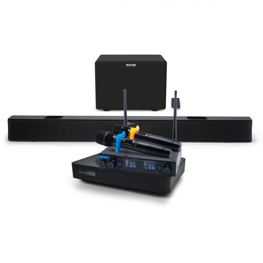 Hi-End караоке-система EVOBOX Premium + EvoSoundBar (саундбар с караоке) в Апшеронске