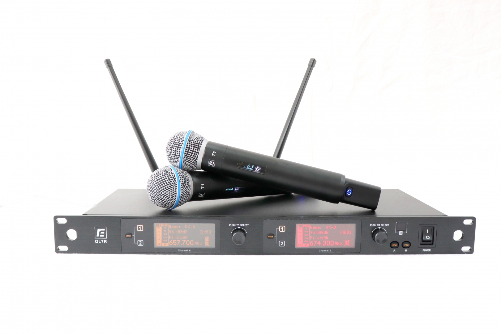 RFIntell QL7R/T1-B 720,500-754,000 МГц 2-канальная радиосистема с 2-мя ручными микрофонами в Апшеронске